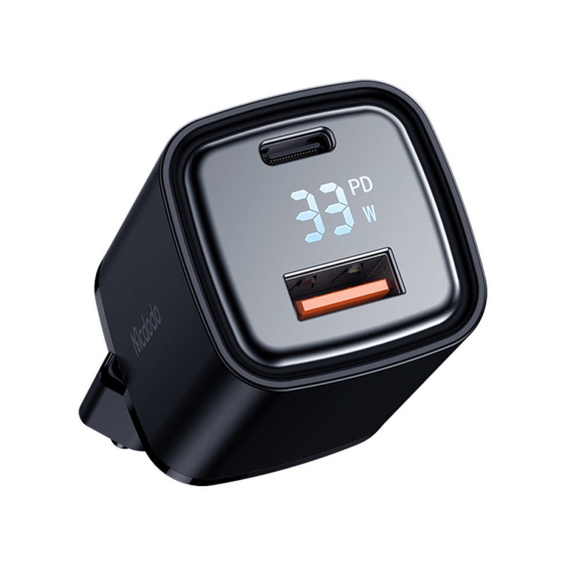 Mcdodo Wall Charger 1*USB-A+1*Type-C 3A 33W, Black