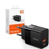 Mcdodo Wall Charger Hydrogen Series 3A 1*USB-A+1*Type-C 20W, Black