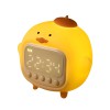 Cute Series Night Light Alarm Clock Tapping Duck, White