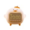 Cute Series Night Light Alarm Clock Tapping Duck, White
