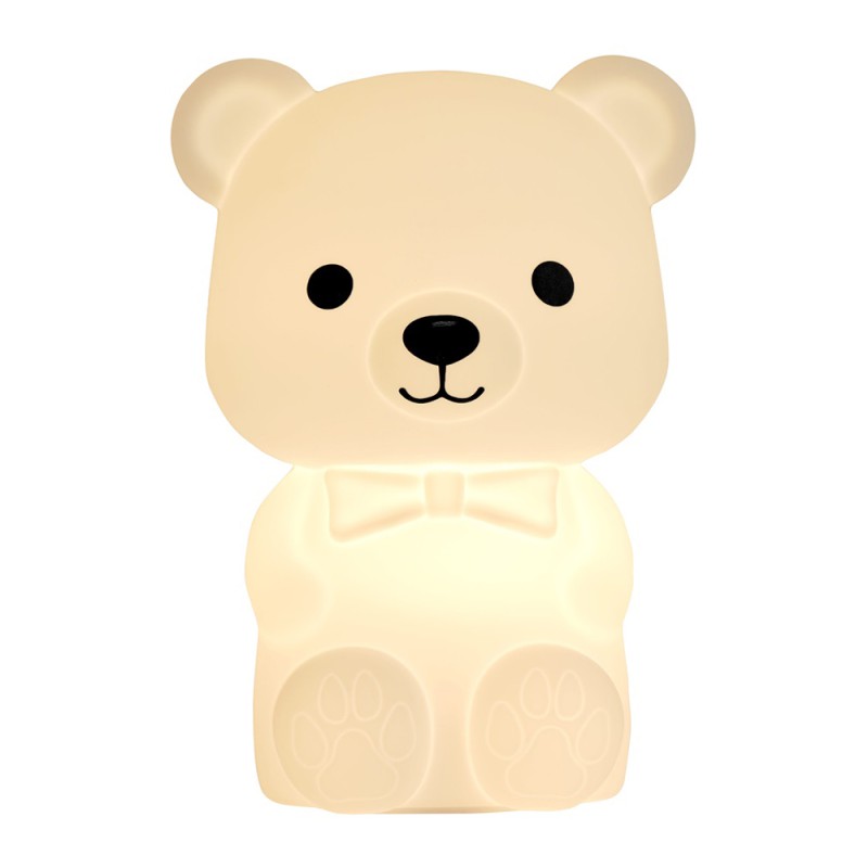 Cute Series Bear Silicone Night Light, White (Damaged Box)