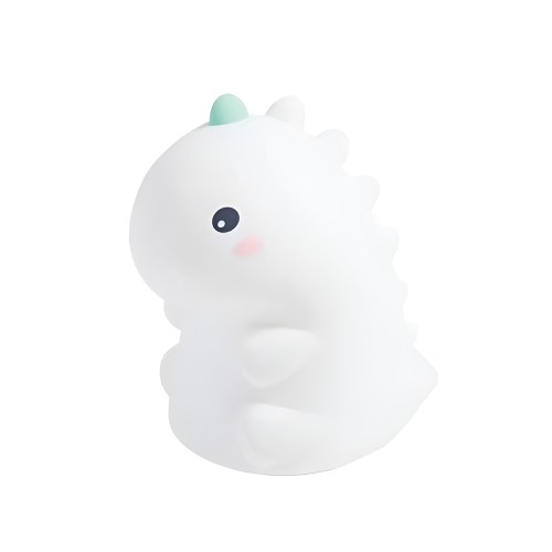 Cute Series Dinosaur Silicone Night Light, White