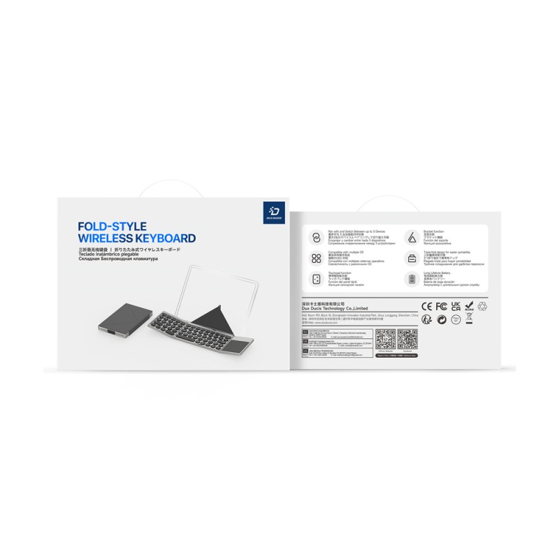 DUX DUCIS Bluetooth Tri-fold Touch Keyboard OK Flip Series