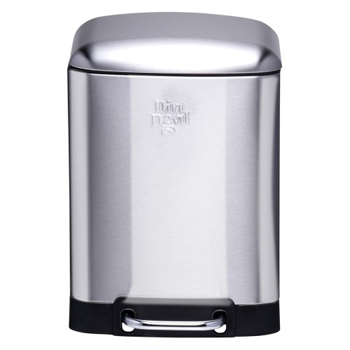 Dirt Devil Pedal Bin 6 L Soft Close Silver DDPBIN6