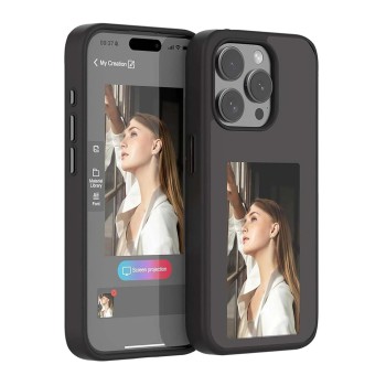 DIY Ink Screen Phone Case, 14 Pro Max,Black