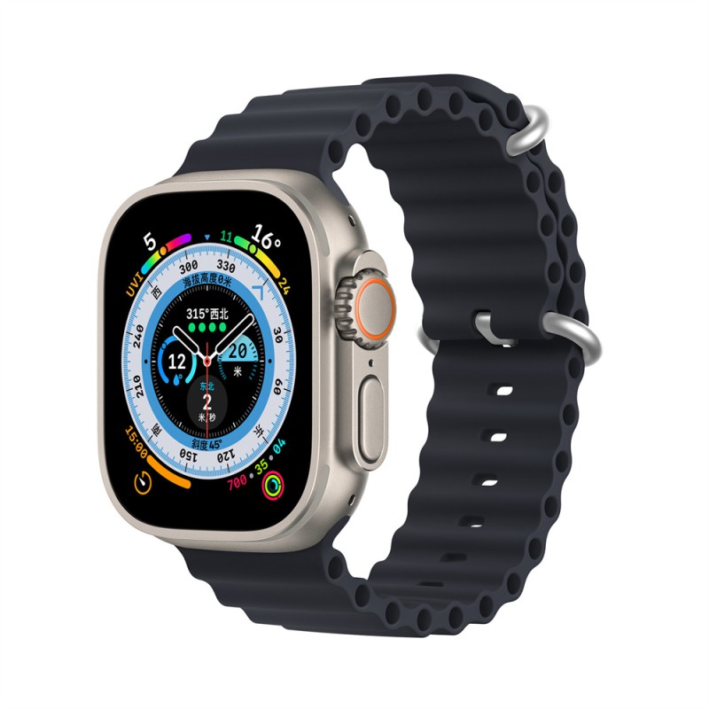 DUX DUCIS Strap Ocean Wave Version Apple Watch 42MM/44MM/45MM, Mid-Night Blue