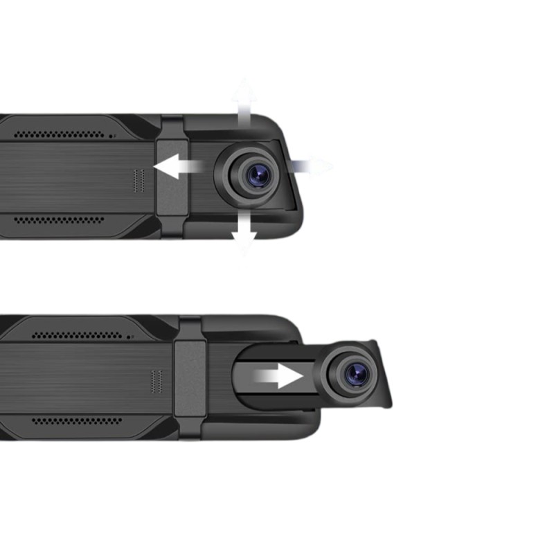 DVR Full-Screen Streaming With 2.5D Front And Rear Dual Lenses, Large Wide-Angle Touch Screen Operation, 10-inch Screen, Black