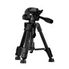 Tripod Photography Professional Aluminum 63,5cm (Locking Knob, Support Smooth 360°), Black D-50