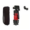 Tripod Photography Professional Aluminum 63cm (Locking Knob, Support Smooth 360°), Red D-60