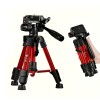 Tripod Photography Professional Aluminum 63cm (Locking Knob, Support Smooth 360°), Red D-60