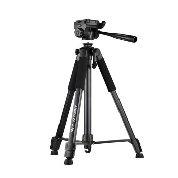 Tripod Photography Professional Aluminum 171cm (Locking Knob, Support Smooth 360°), Black D-700K