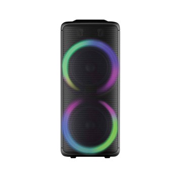 Eden Party Speaker ED-1006 with 2 Wireless Microphones, Mega Bass, 100W, H=82cm, Black