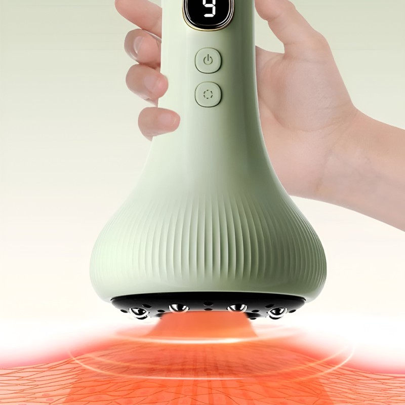 Electric Gua Sha Instrument Cupping All-In-One Machine, Green