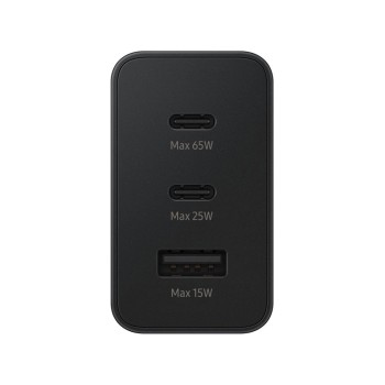 Samsung Wall Charger 2xType-C + 1xType-A Super Fast Charging 65W Trio, Black