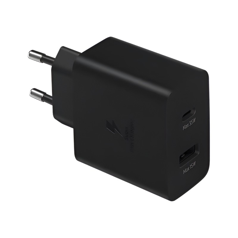 Samsung Wall Charger 1xType-C +1xType-A Super Fast Charging 35W Duo, Black
