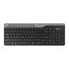 A4Tech Wireless Keyboard FBK25, Multimedia, Smartphone Cradle, up to 4 Devices, BT/2.4Ghz, Black