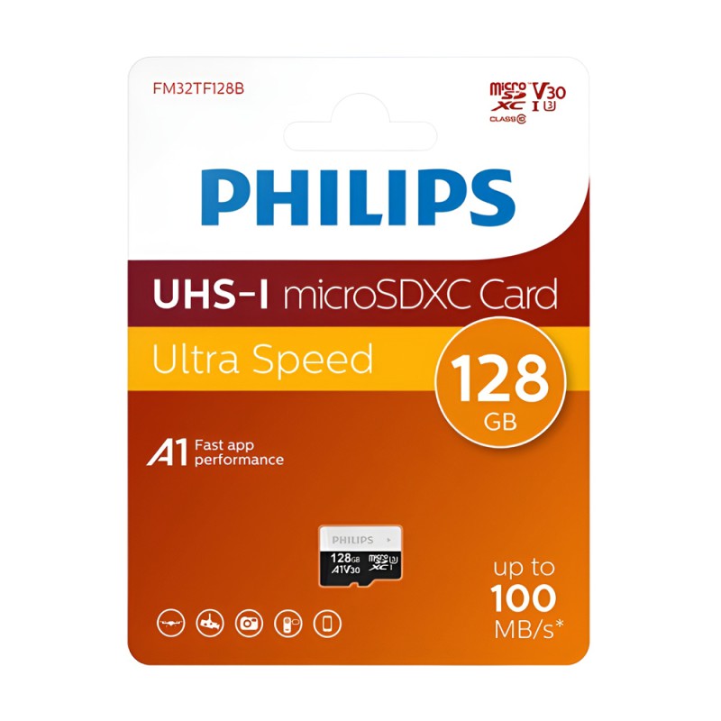 PHILIPS MicroSD Card UHS-I (U3) (V30) 128GB