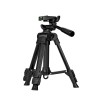 Tripod Photography Professional Aluminum 125cm (Locking Knob, Support Smooth 360°), Black F-13T