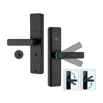 Smart Lock with Fingerprint Outdoor, Password. Tuya APP G518, Black