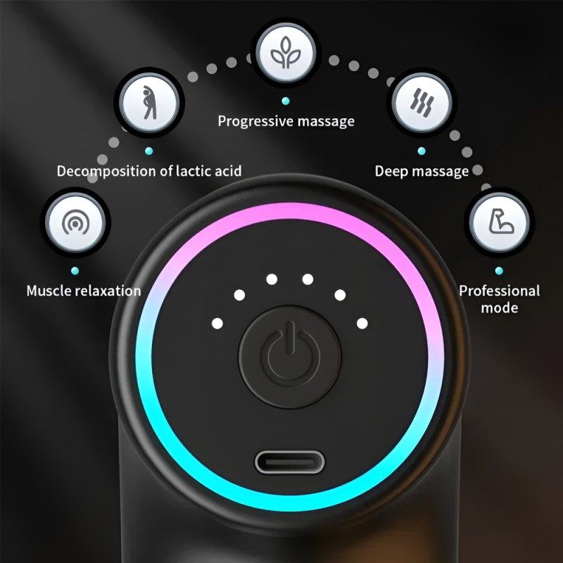 Head And Shoulder Massager Gun, Black