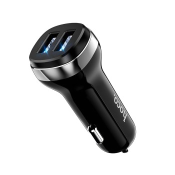 Hoco Car Charger with MicroUSB Cable 2xUSB 2.4A Z40, Black