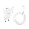 Hoco Wall Charger with Сable USB to Lightning N9 2.1A Especial, White	