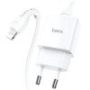 Hoco Wall Charger with Сable USB to Lightning N9 2.1A Especial, White	