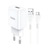 Hoco Wall Charger with Cable USB to Micro-USB 2.1A N9 Especial, White Hoco Wall Charger with Cable USB to Micro-USB 2.1A N9 Especial, White