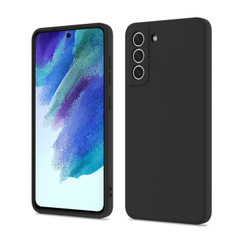 Helmet Case Liquid Silicone Samsung S21FE, Black Helmet Case Liquid Silicone Samsung S21FE, Black