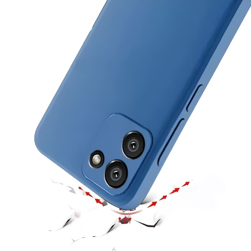 Helmet Case Liquid Silicone Samsung A03, Blue