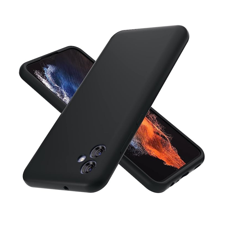 Helmet Case Liquid Silicone Samsung A04E, Black