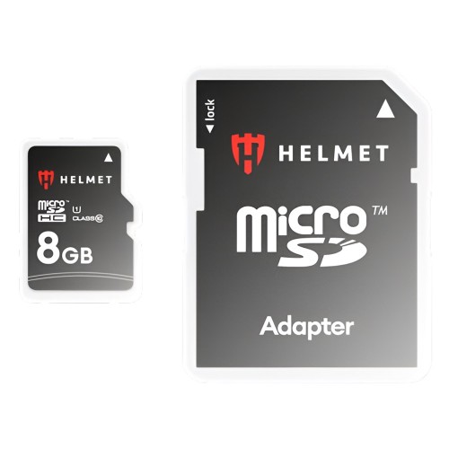 Helmet MicroSD Card (Class 10) UHS-I (U1) + SD Adapter, Basic Line, 8 GB