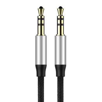 Helmet Audio Cable 3.5 to 3.5 Nylone, Black