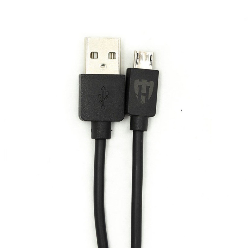 Helmet Wall Charger with Cable USB to Micro-USB 2xUSB 2.4A, Black	