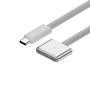 Helmet Cable Nylon Type-C to MagSafe 3, 2m, Silver