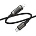 Helmet Cable Type-C to Lightning 30W 1.2m LED Display Series, Black