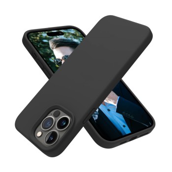 Helmet Case Liquid Silicone iPhone 14 Pro Max, Black