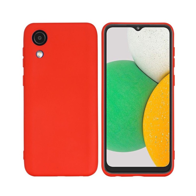 Helmet Case Liquid Silicone Samsung A03 Core, Red