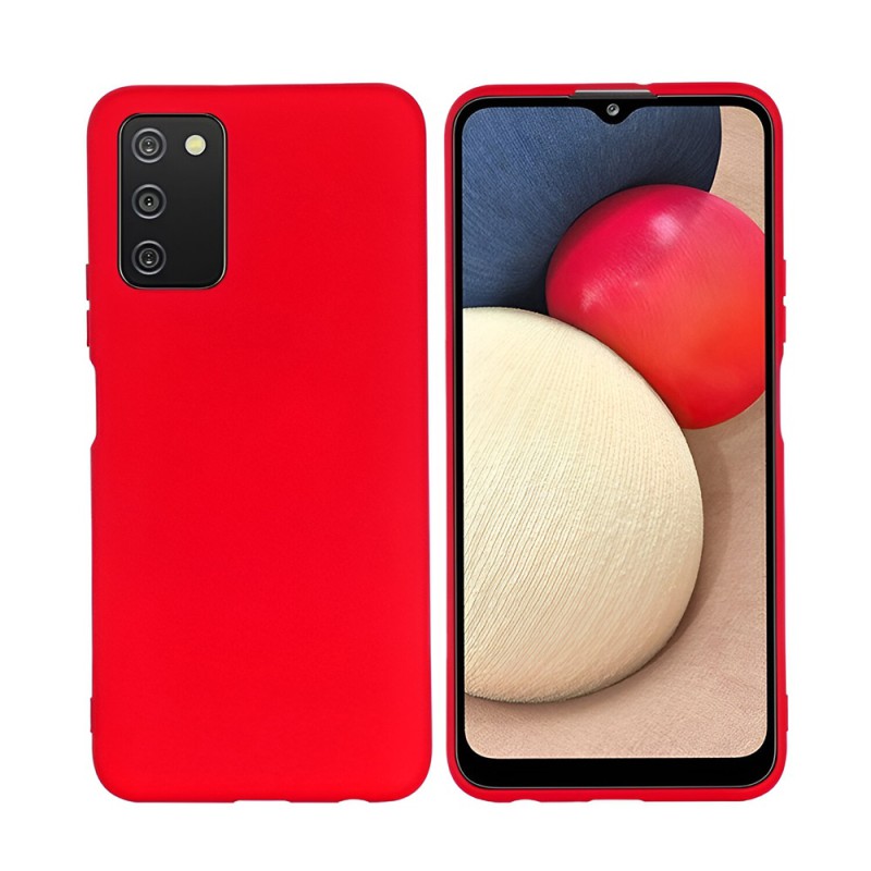 Helmet Case Liquid Silicone Samsung A03s, Red