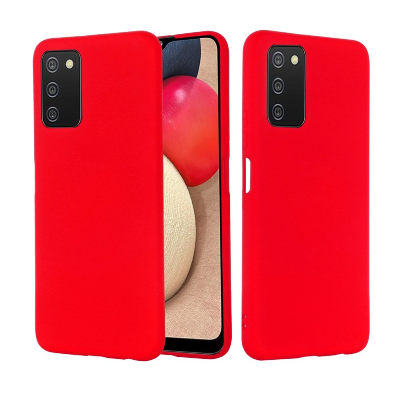 Helmet Case Liquid Silicone Samsung A03s, Red
