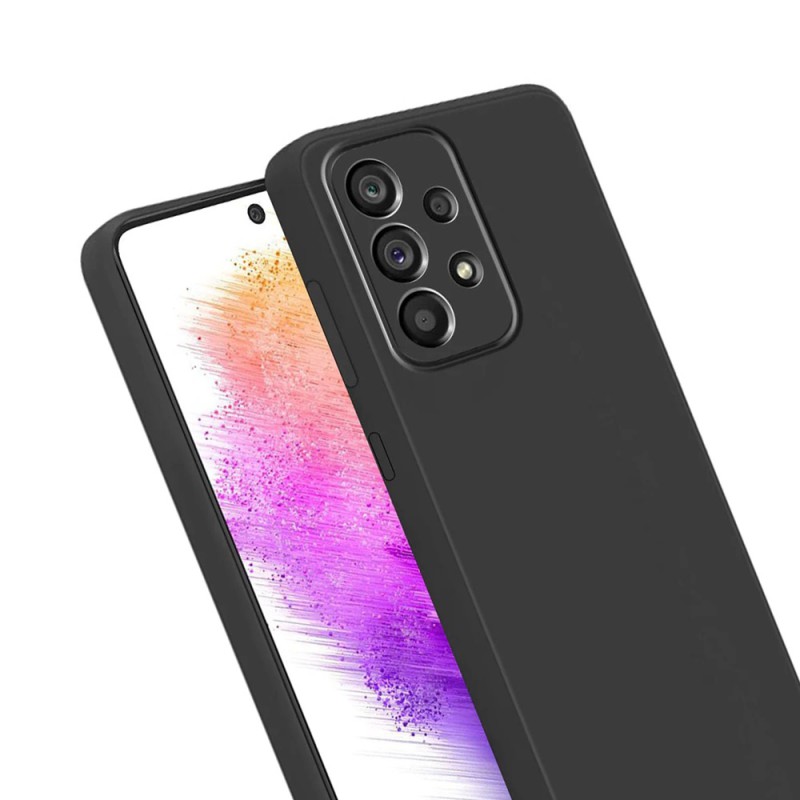 Helmet Case Liquid Silicone Samsung A73, Black