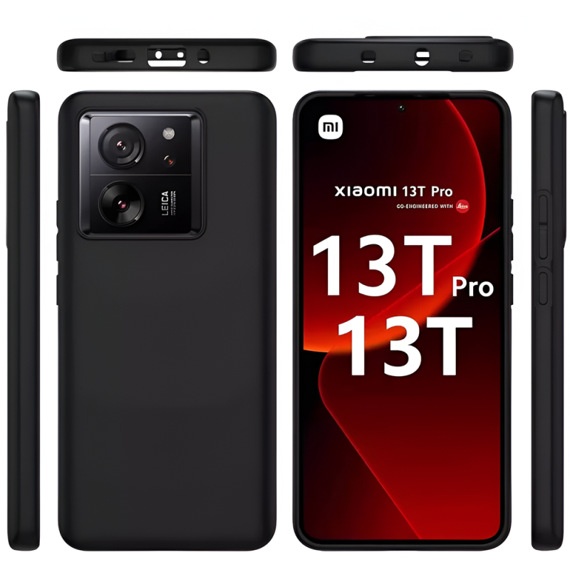 Helmet Case Liquid Silicone Xiaomi 13T/13T Pro, Black
