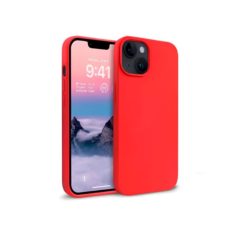 Helmet Case Silicone Soft Touch iPhone 14, Red