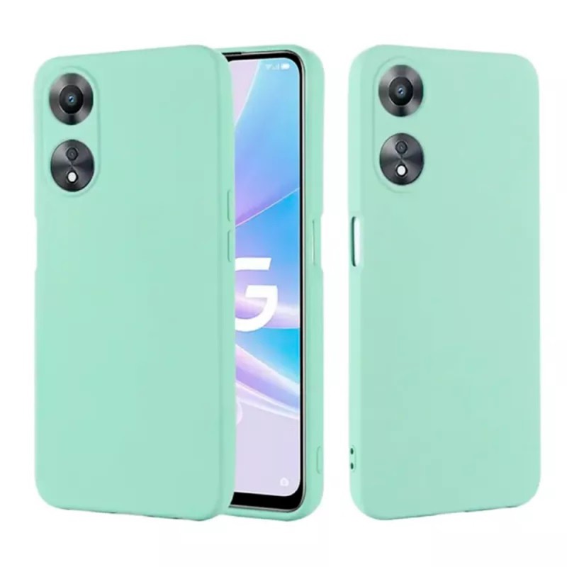 Helmet Case Liquid Silicone Oppo A78 4G, Green