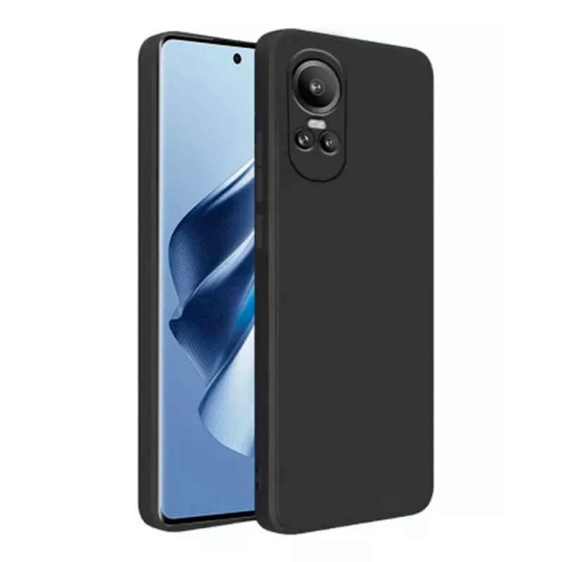 Helmet Case Liquid Silicone Oppo Reno 10 5G, Black