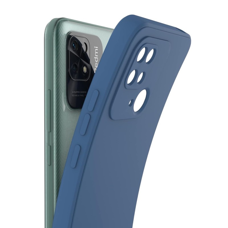 Helmet Case Liquid Silicone Redmi 10C, Blue