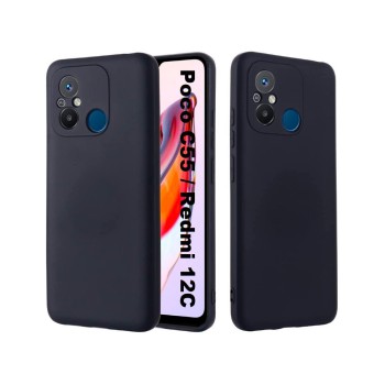 Helmet Case Liquid Silicone Redmi 12C, Black