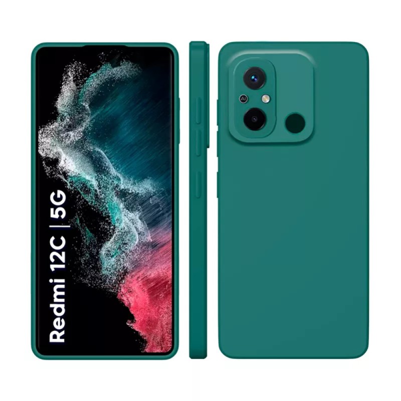 Helmet Case Liquid Silicone Redmi 12C, Green