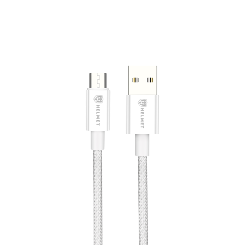 Helmet Cable USB to Micro-USB 20W 1.5M Nylon Series, Grey