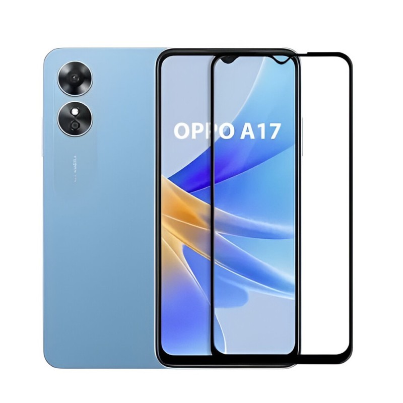 Helmet Diamond Glass 5D Oppo A17, Black